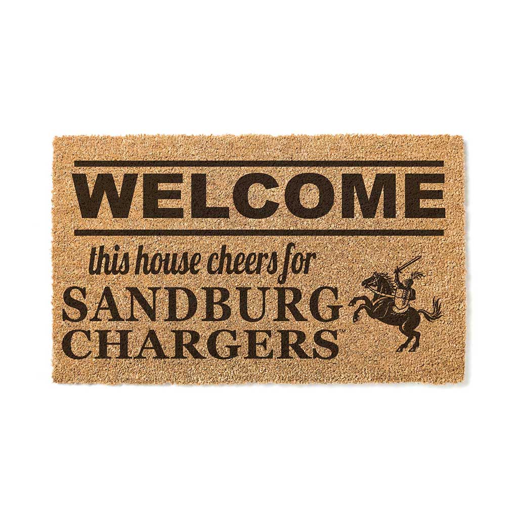 Team Coir Doormat Welcome Carl Sandburg College Chargers