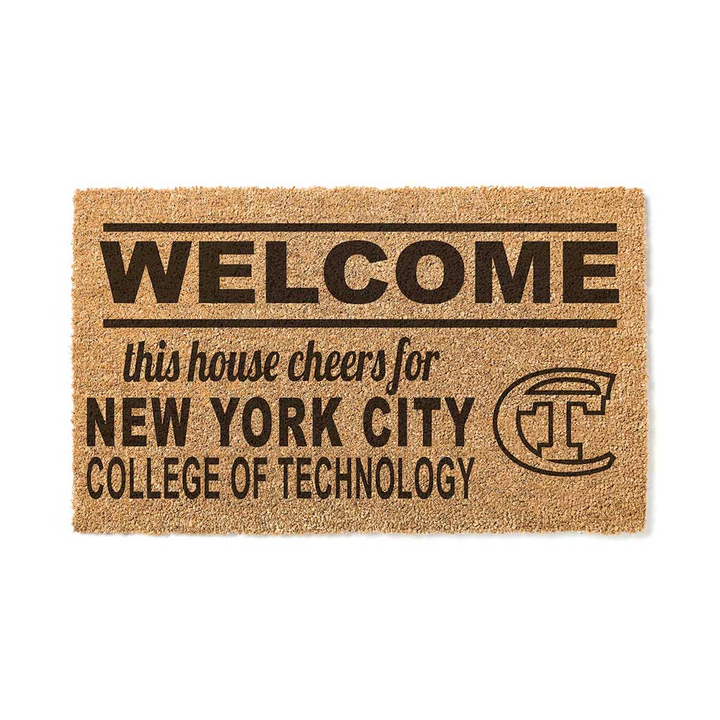 Team Coir Doormat Welcome New York City College of Technology Yellow Jackets