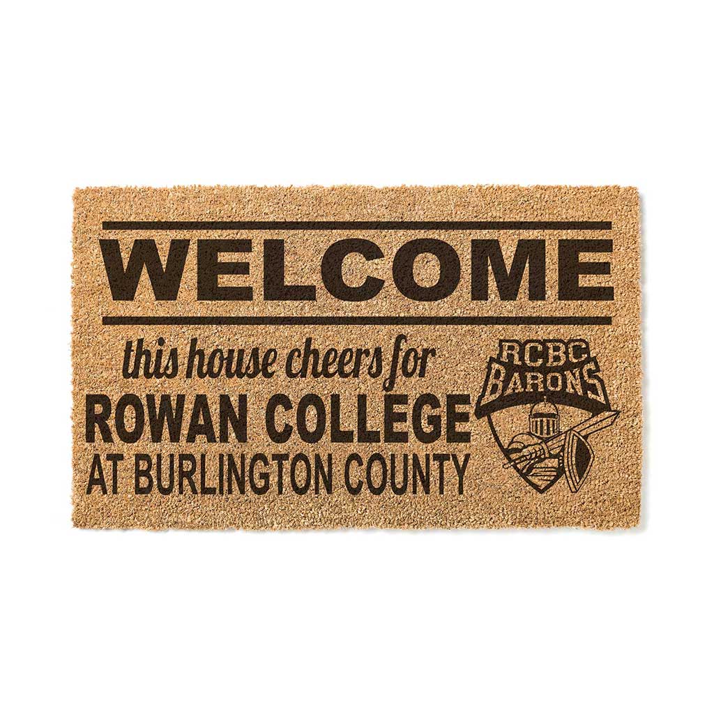 Team Coir Doormat Welcome Rowan College at Burlington County Barons