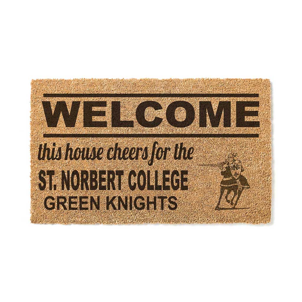 Team Coir Doormat Welcome St. Norbert College Green Knights