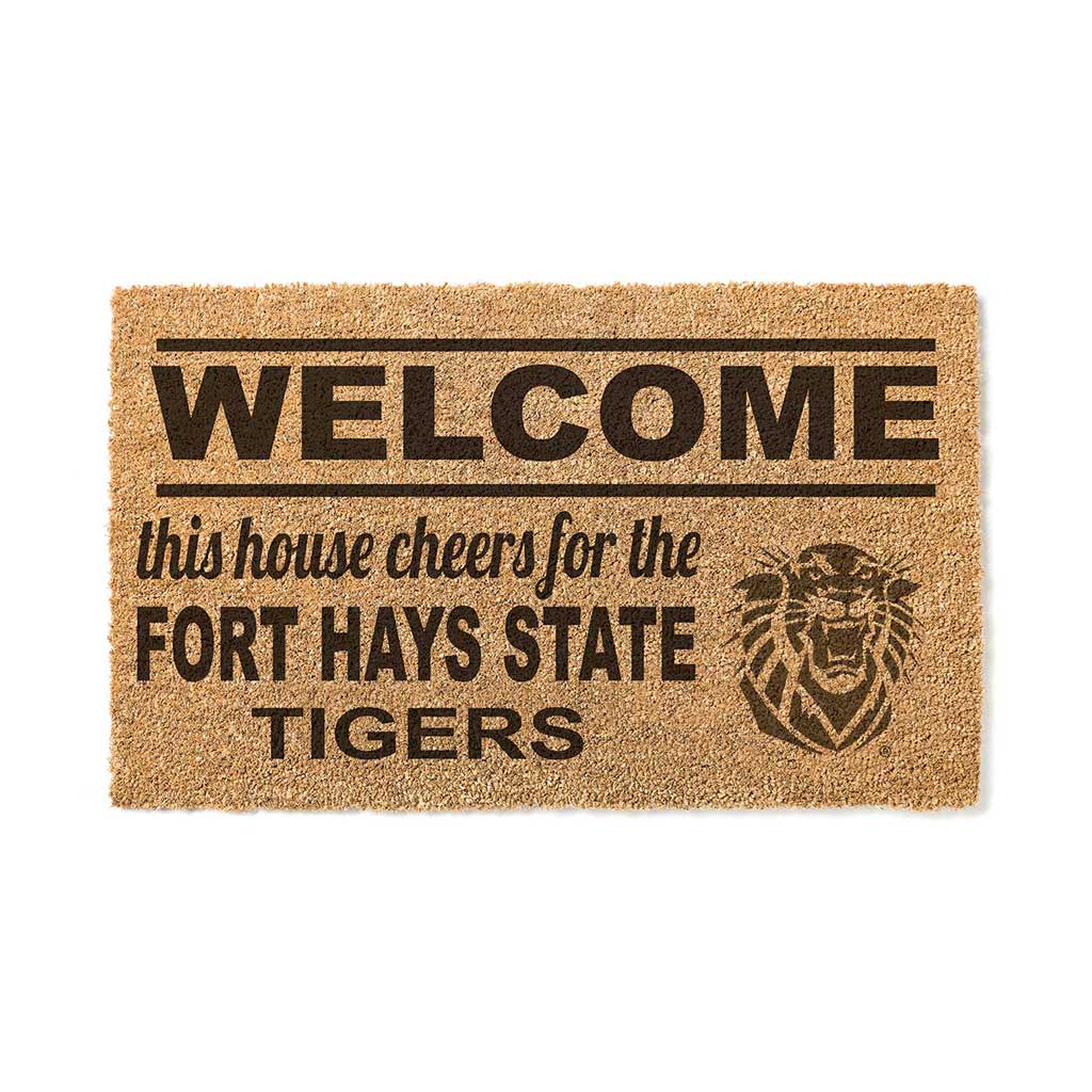 Team Coir Doormat Welcome Fort Hays State Tigers