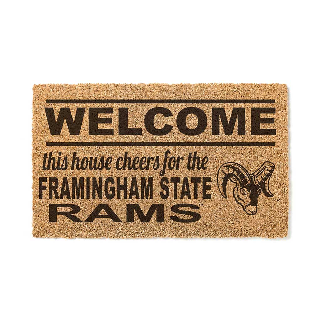 Team Coir Doormat Welcome Framingham State Rams