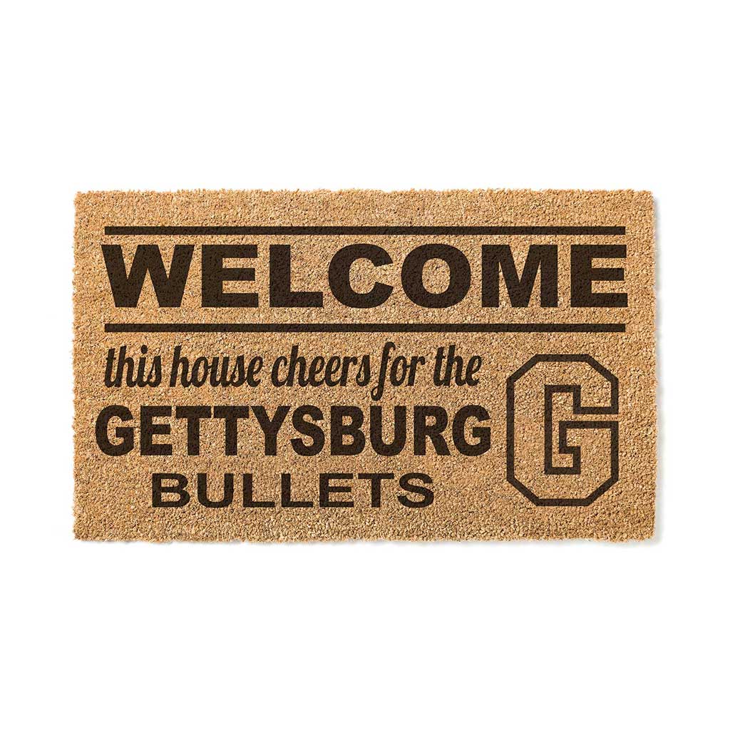 Team Coir Doormat Welcome Gettysburg College Bullets