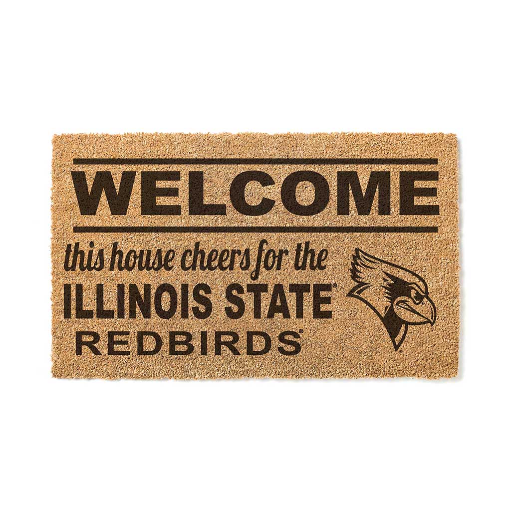 Team Coir Doormat Welcome Illinois State Redbirds