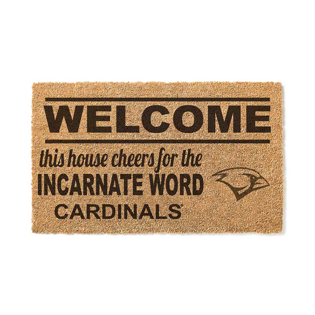 Team Coir Doormat Welcome Incarnate Word Cardinals