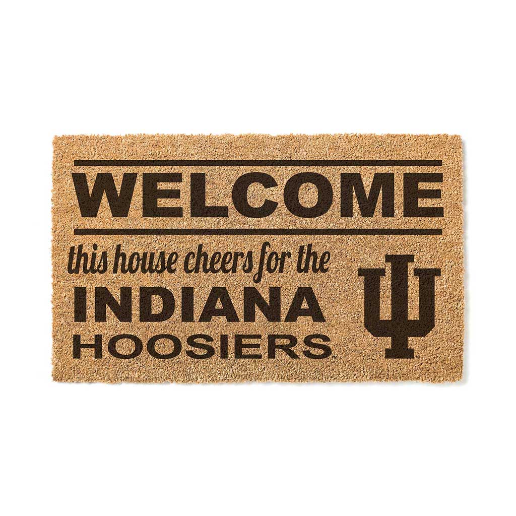 Team Coir Doormat Welcome Indiana Hoosiers