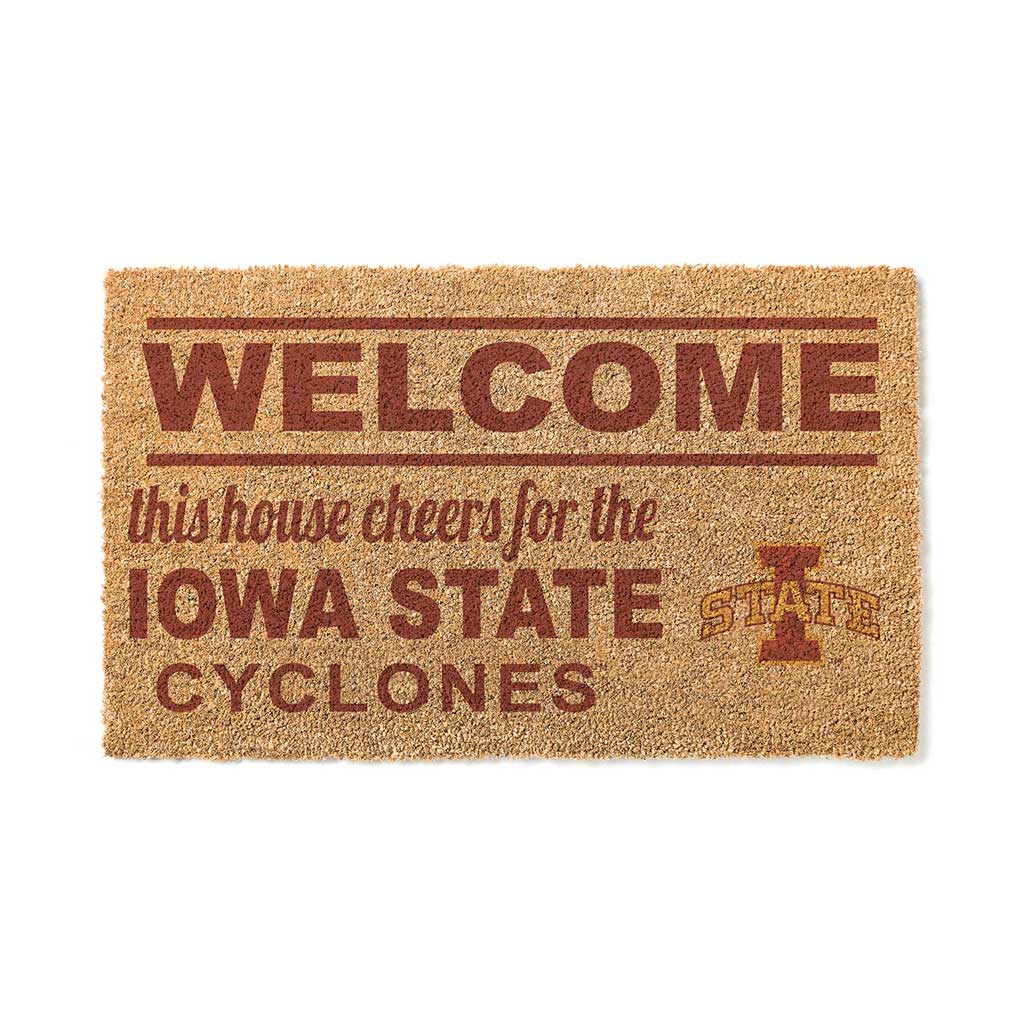 Team Coir Doormat Welcome Iowa State Cyclones