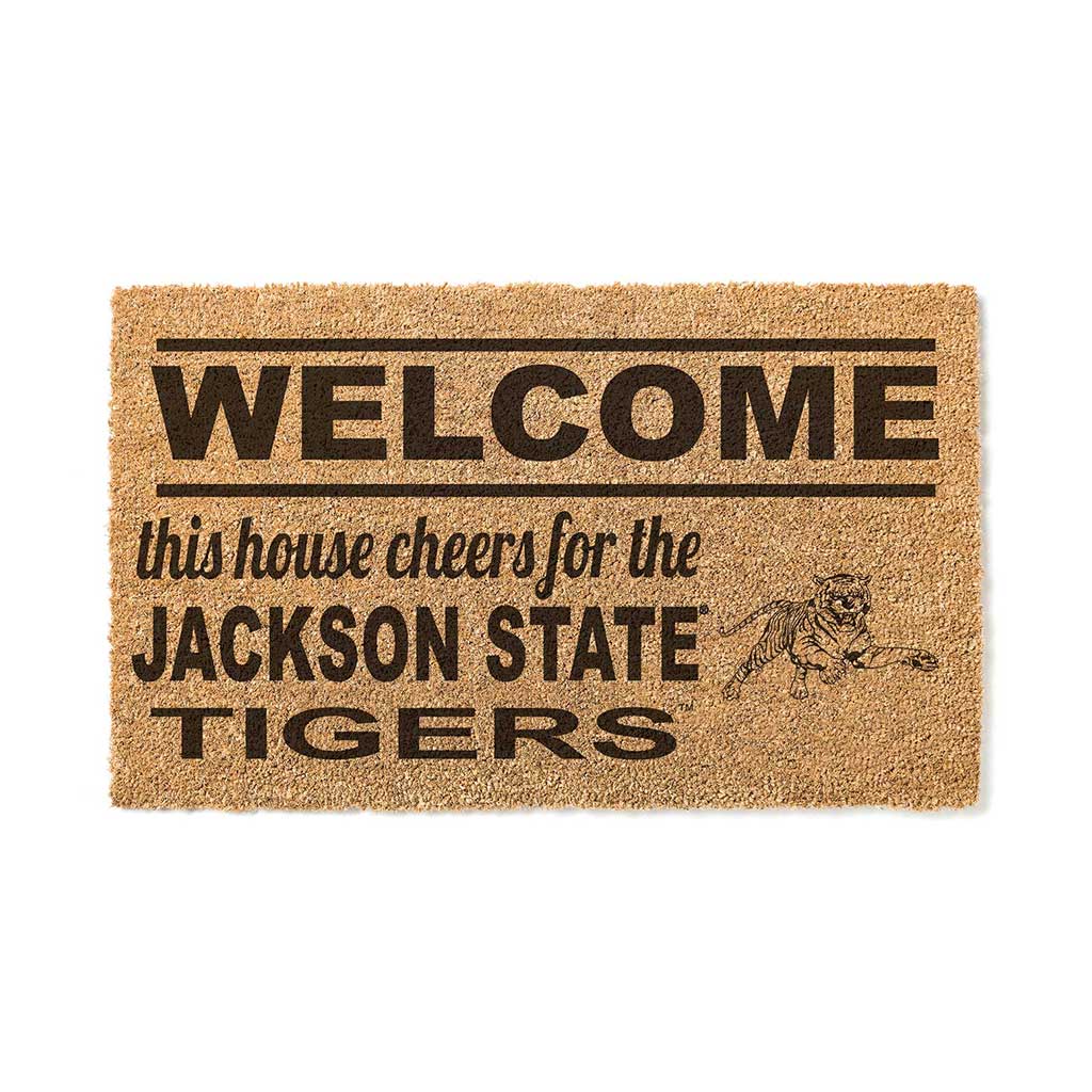 Team Coir Doormat Welcome Jackson State Tigers