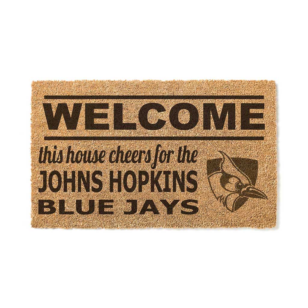 Team Coir Doormat Welcome Johns Hopkins Blue Jays