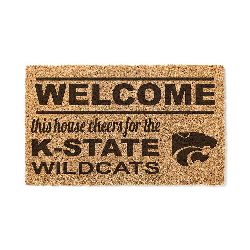 Team Coir Doormat Welcome Kansas State Wildcats