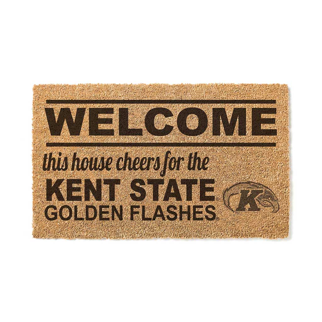 Team Coir Doormat Welcome Kent State Golden Flashes