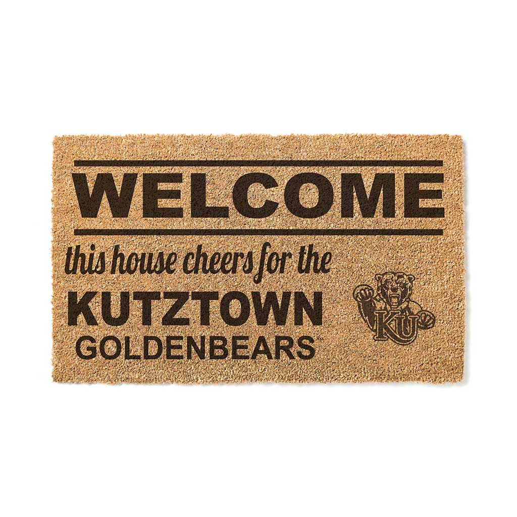 Team Coir Doormat Welcome Kutztown Golden Bears