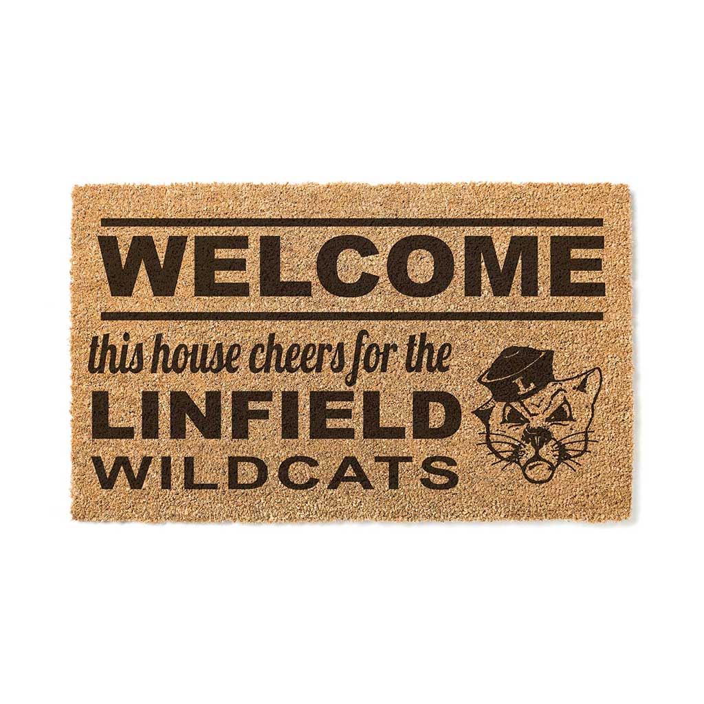 Team Coir Doormat Welcome Linfield College Wildcats