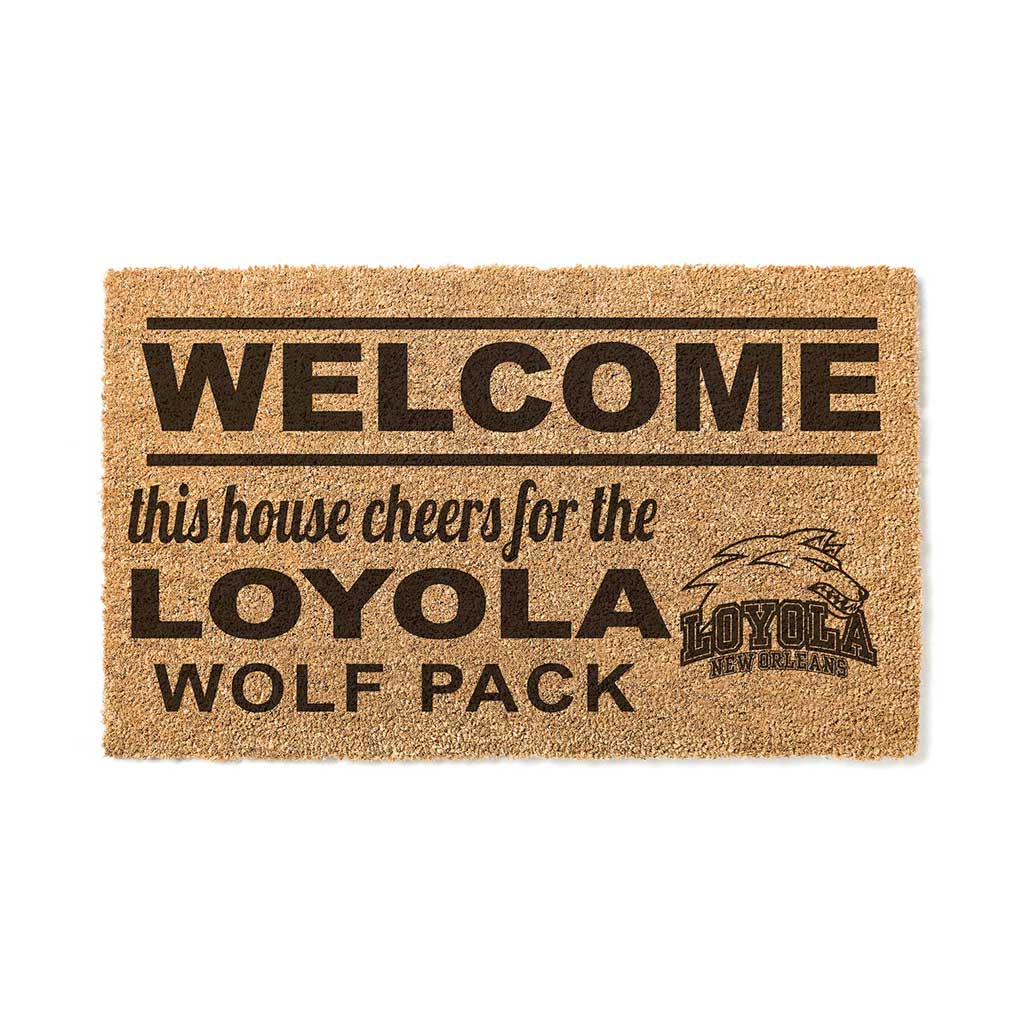 Team Coir Doormat Welcome Loyola University New Orleans Wolfpack