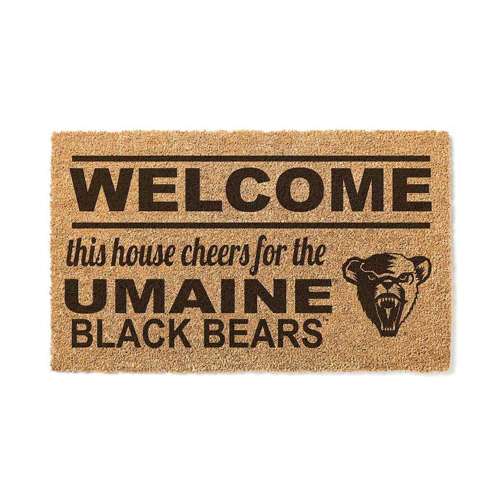 Team Coir Doormat Welcome Maine (Orono) Black Bears