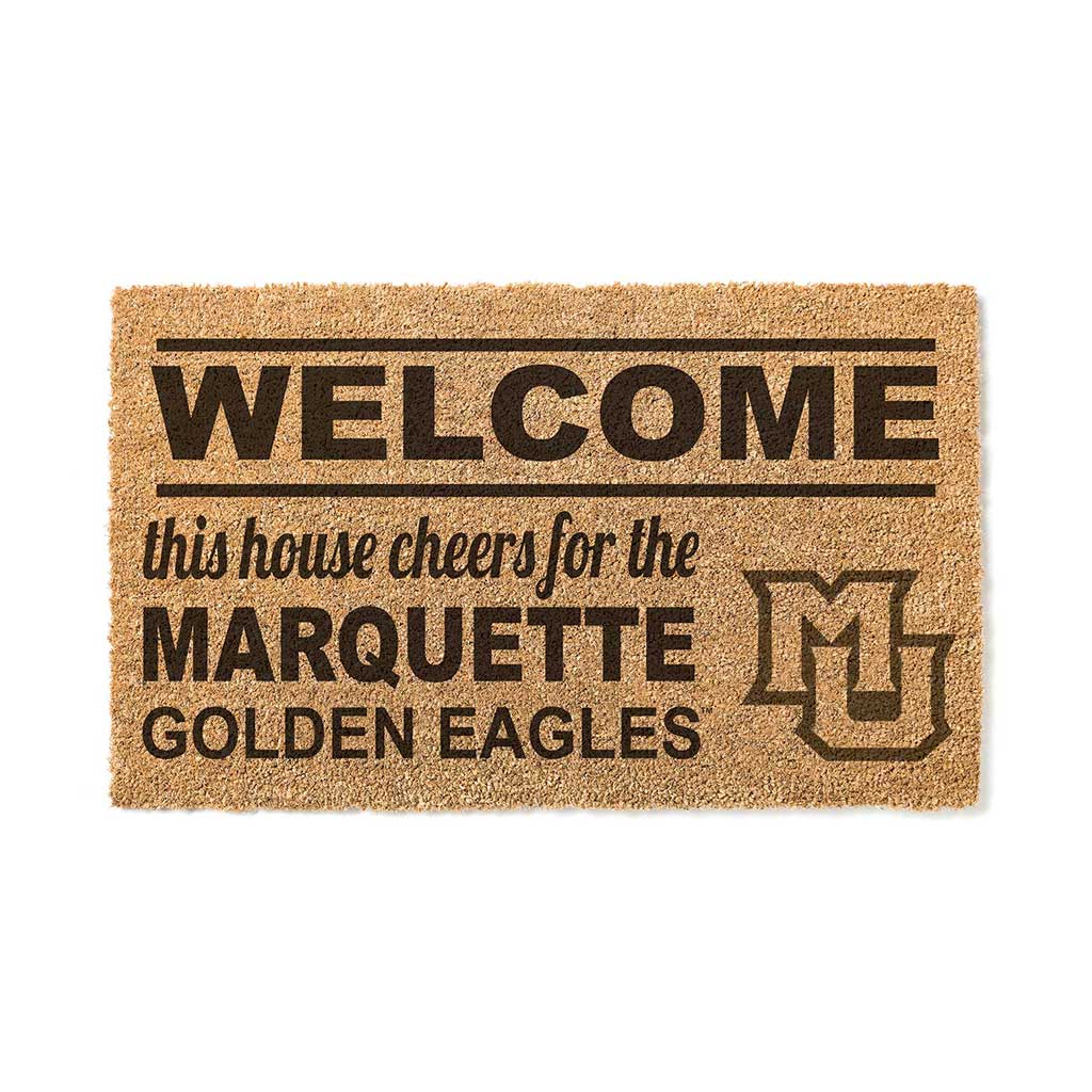 Team Coir Doormat Welcome Marquette Golden Eagles