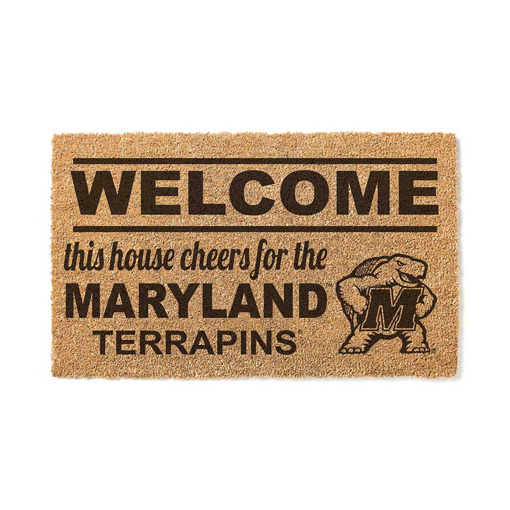 Team Coir Doormat Welcome Maryland Terrapins