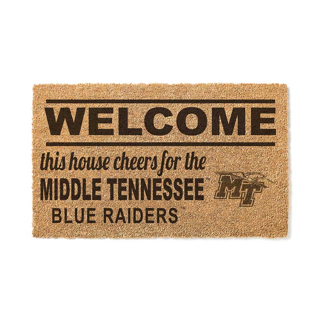 Team Coir Doormat Welcome Middle Tennessee State