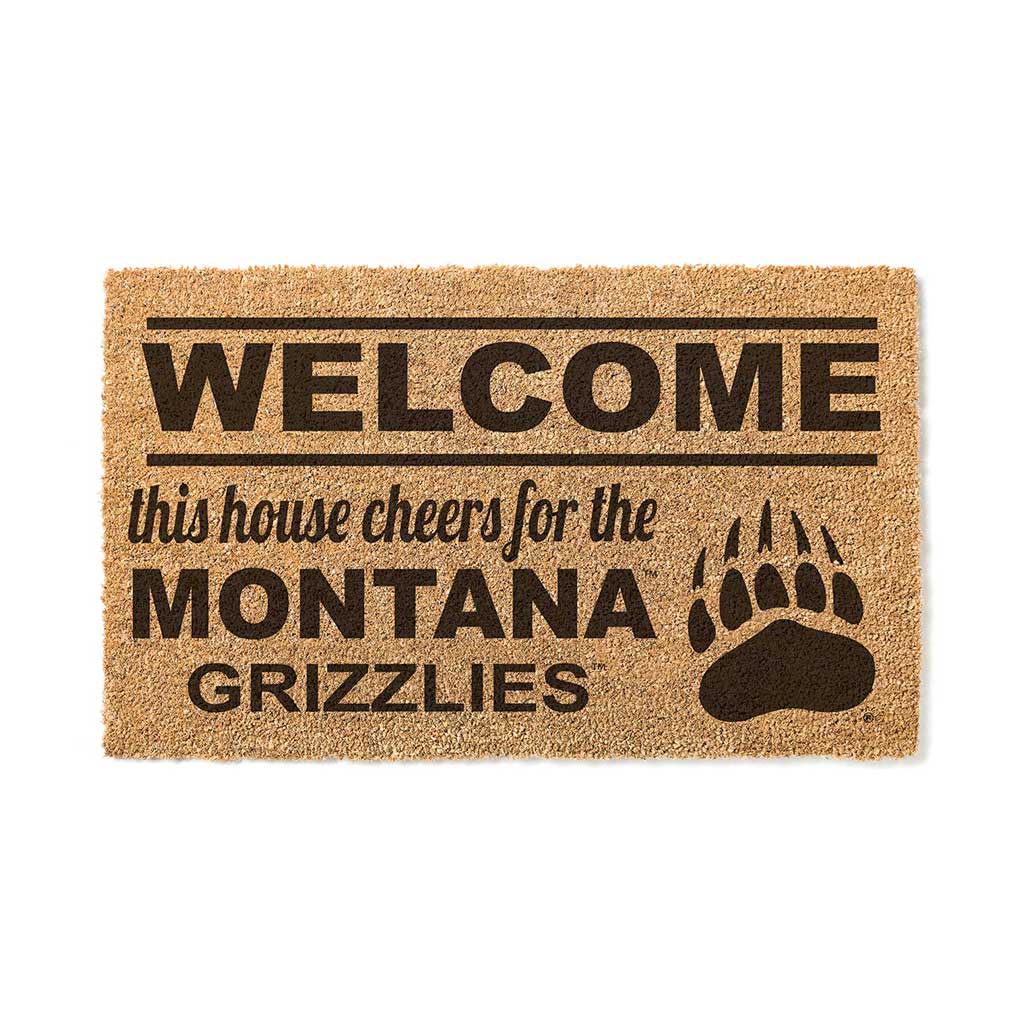 Team Coir Doormat Welcome Montana Grizzlies