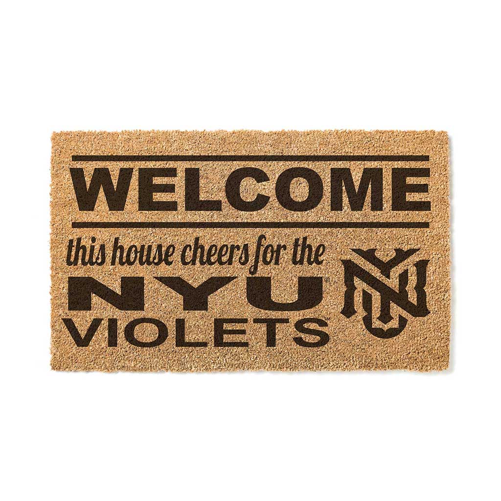 Team Coir Doormat Welcome New York University Violets