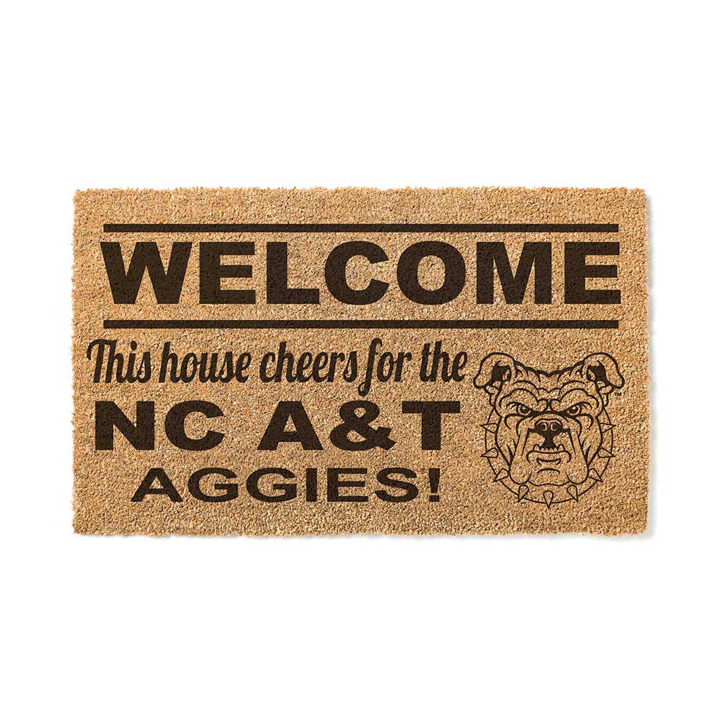 Team Coir Doormat Welcome North Carolina A&T Aggies