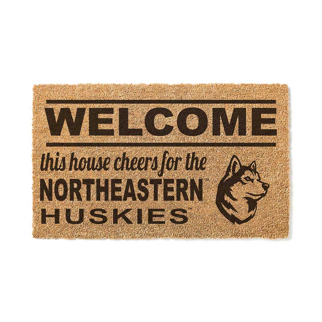 Team Coir Doormat Welcome Northeastern Huskies