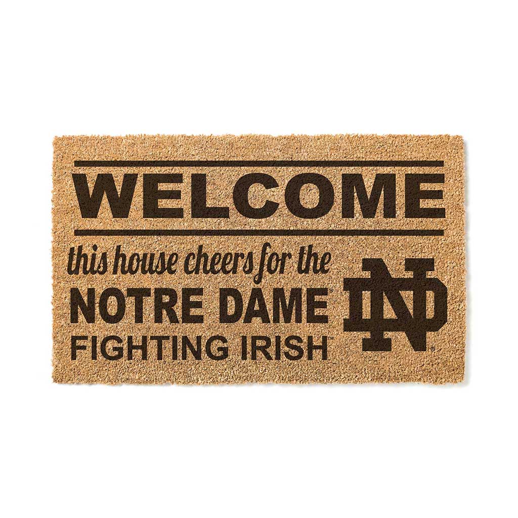 Team Coir Doormat Welcome Notre Dame Fighting Irish