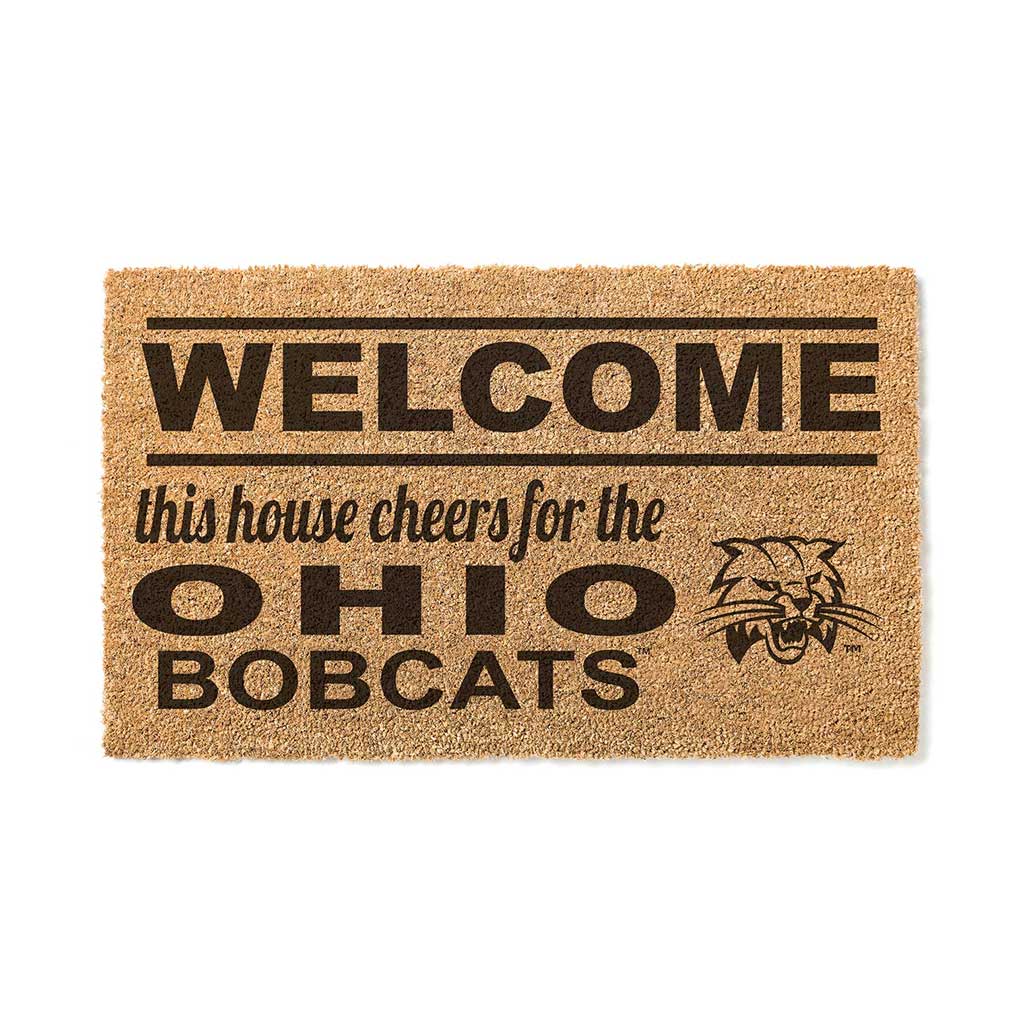 Team Coir Doormat Welcome Ohio Univ Bobcats