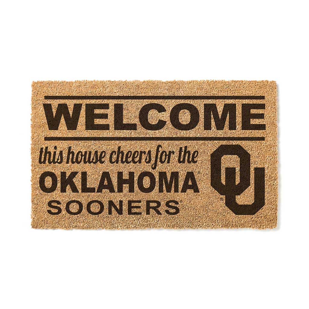 Team Coir Doormat Welcome Oklahoma Sooners