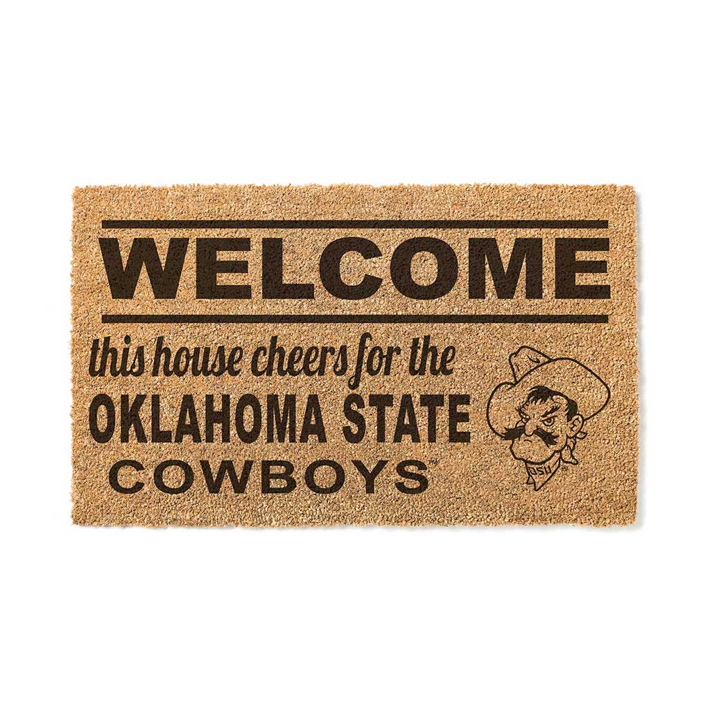 Team Coir Doormat Welcome Oklahoma State Cowboys