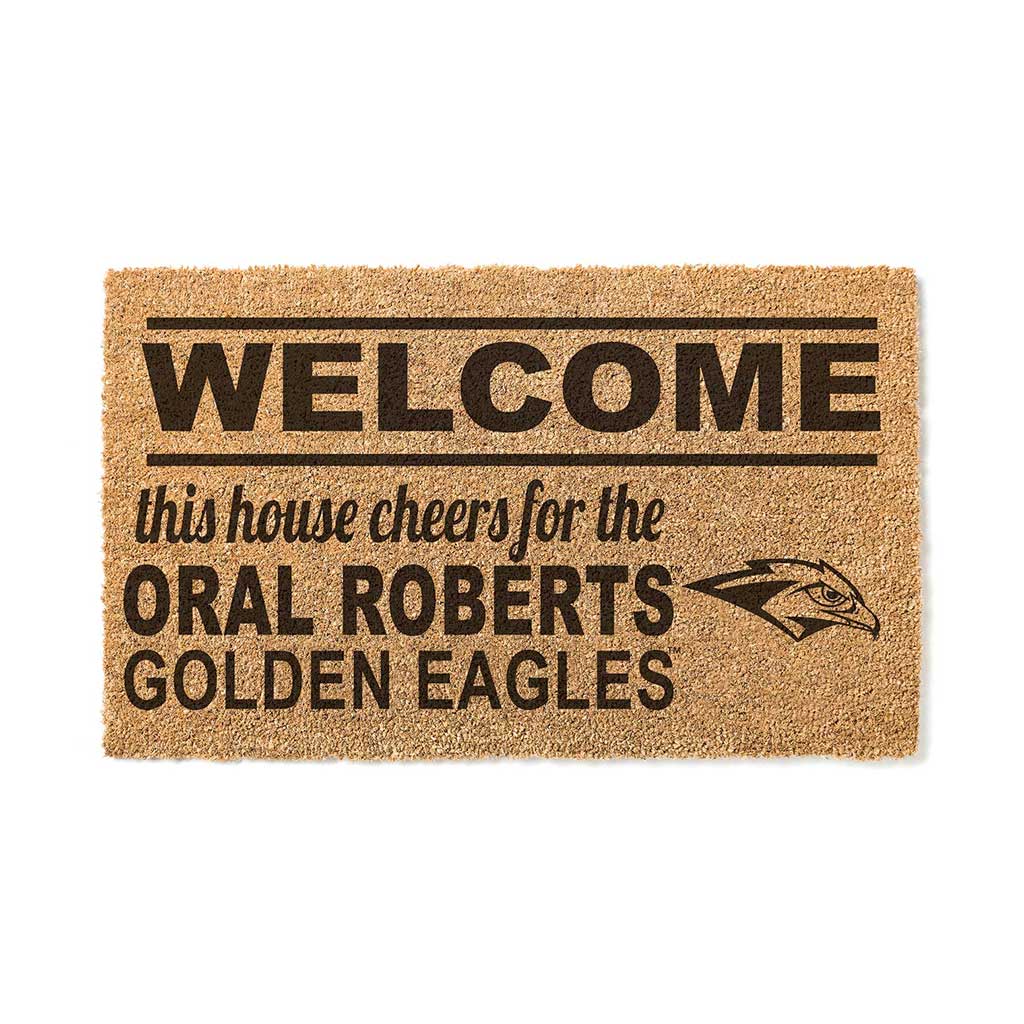 Team Coir Doormat Welcome Oral Roberts Golden Eagles