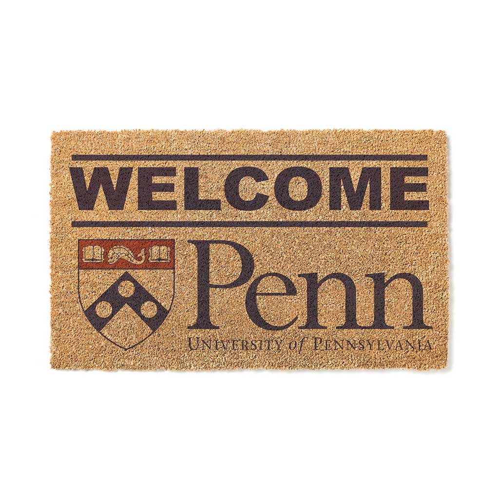 Team Coir Doormat Welcome University of Pennsylvania Quakers