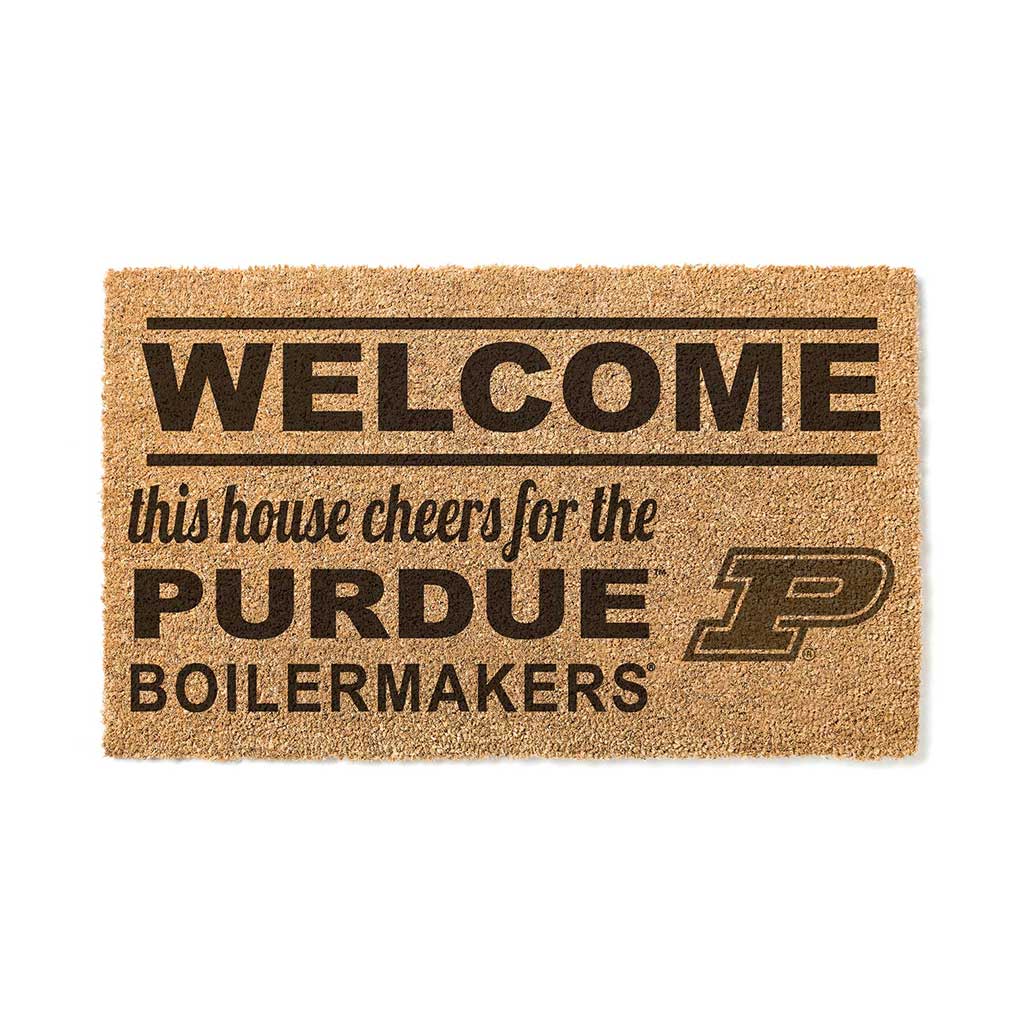 Team Coir Doormat Welcome Purdue Boilermakers