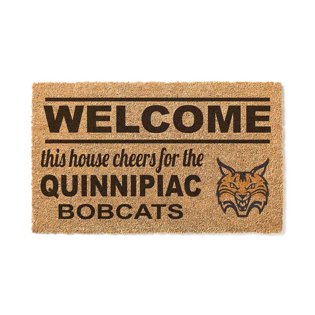 Team Coir Doormat Welcome Quinnipiac Bobcats
