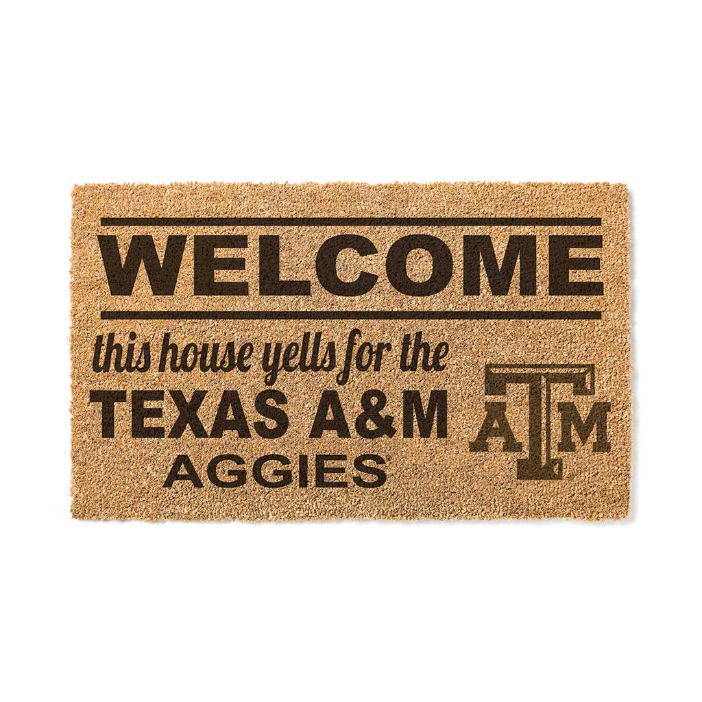 Team Coir Doormat Welcome Texas A&M Aggies