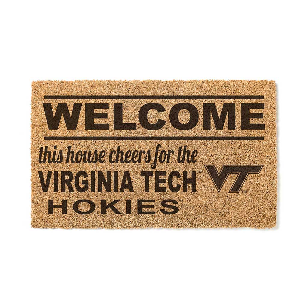 Team Coir Doormat Welcome Virginia Tech Hokies