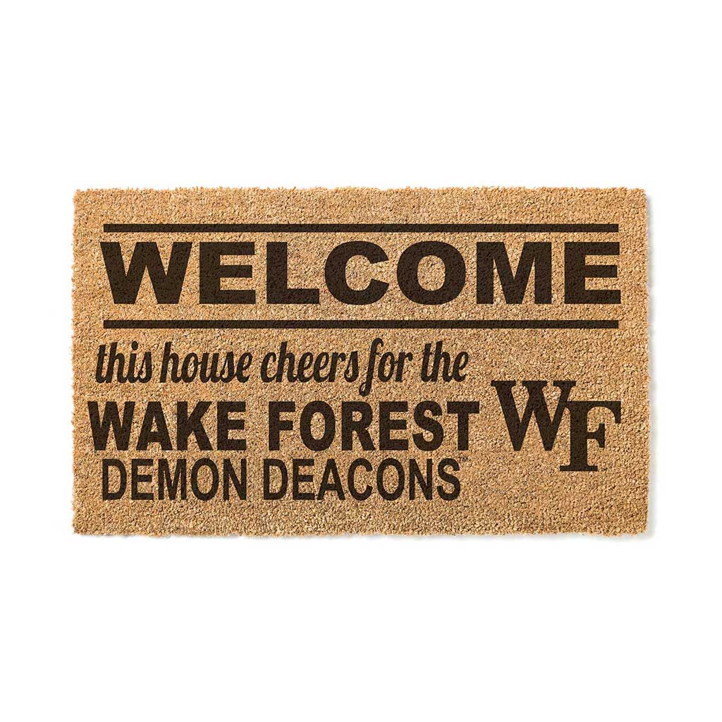 Team Coir Doormat Welcome Wake Forest Demon Deacons