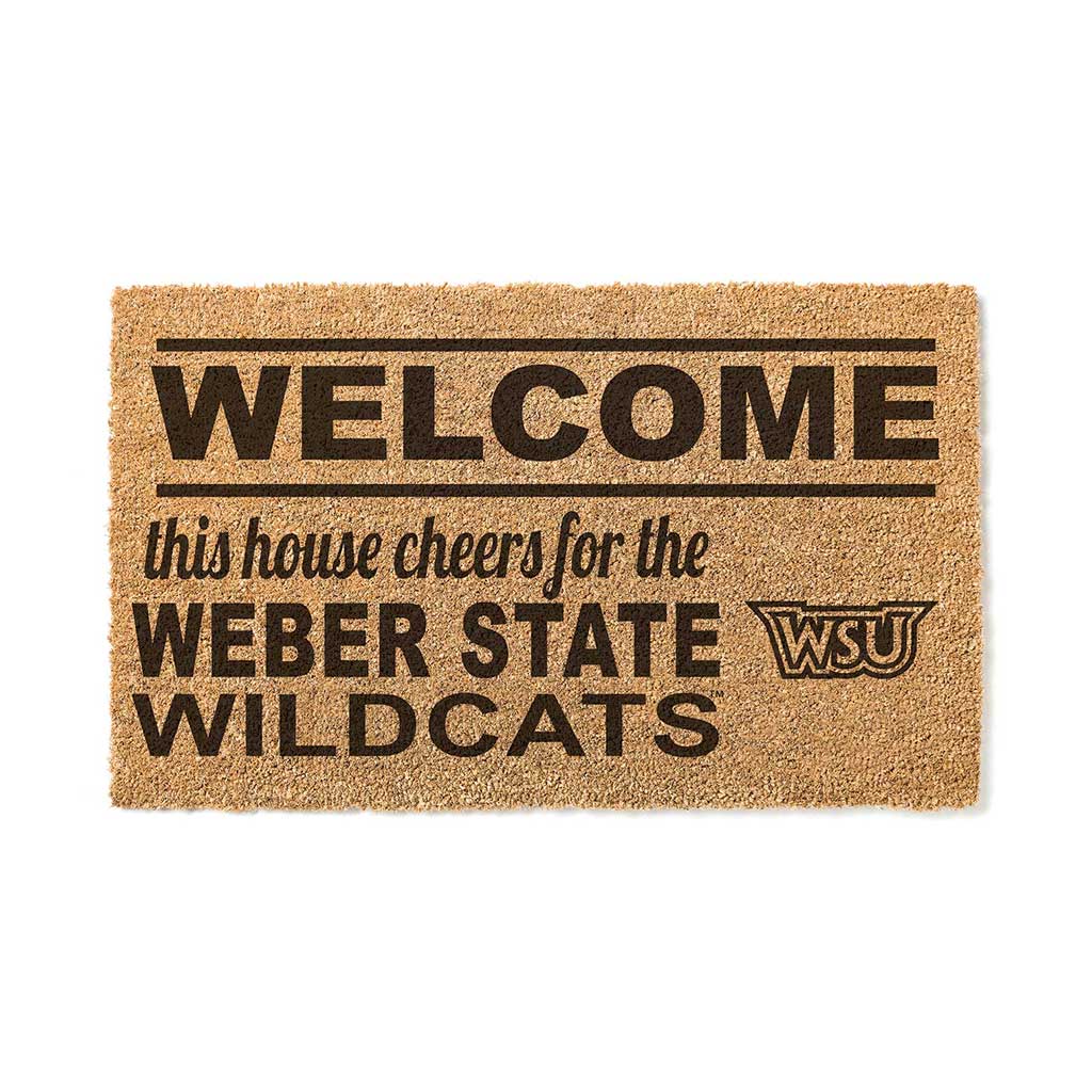 Team Coir Doormat Welcome Weber State Wildcats