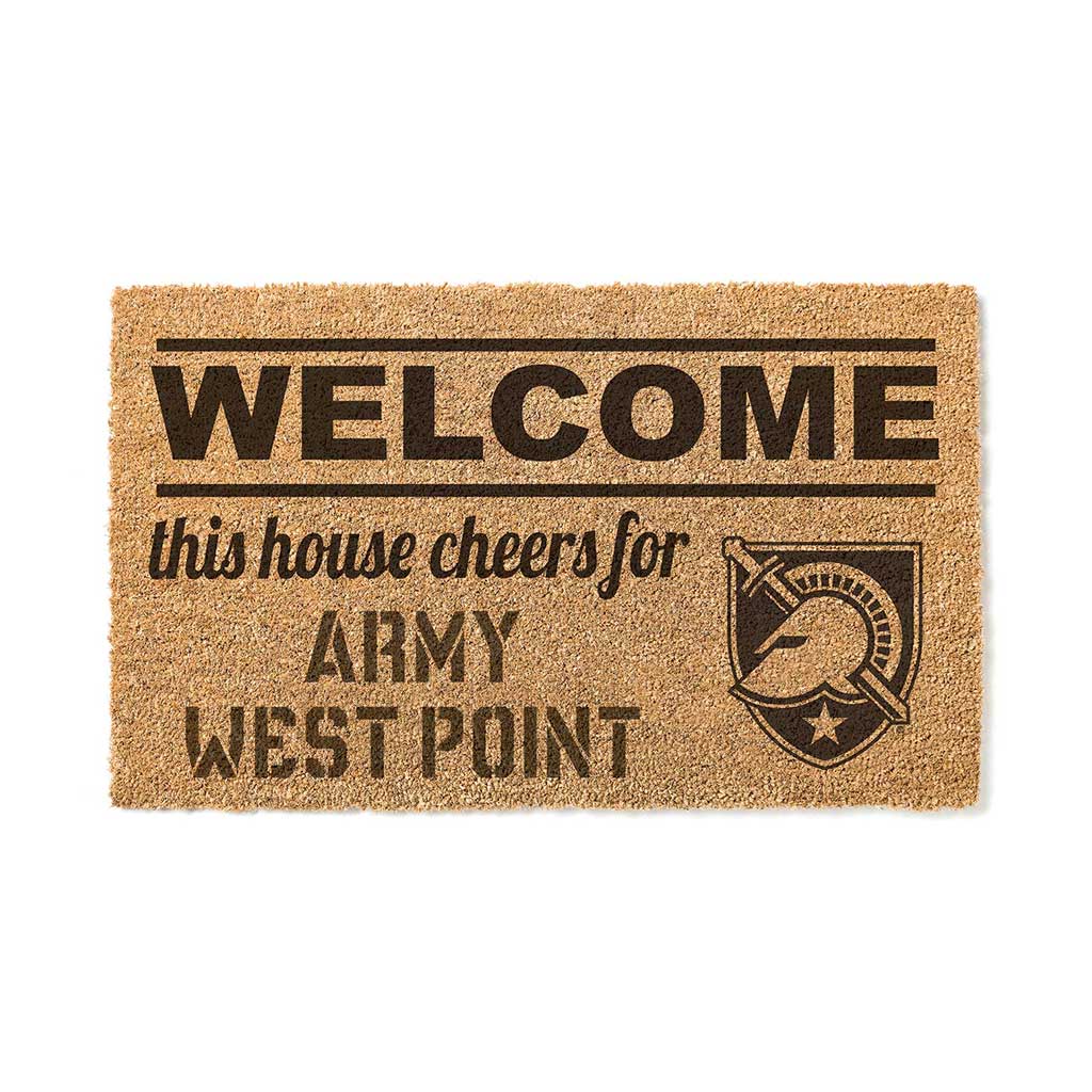 Team Coir Doormat Welcome West Point Black Knights