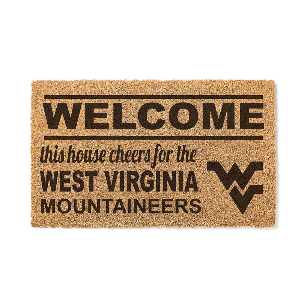 Team Coir Doormat Welcome West Virginia Mountaineers