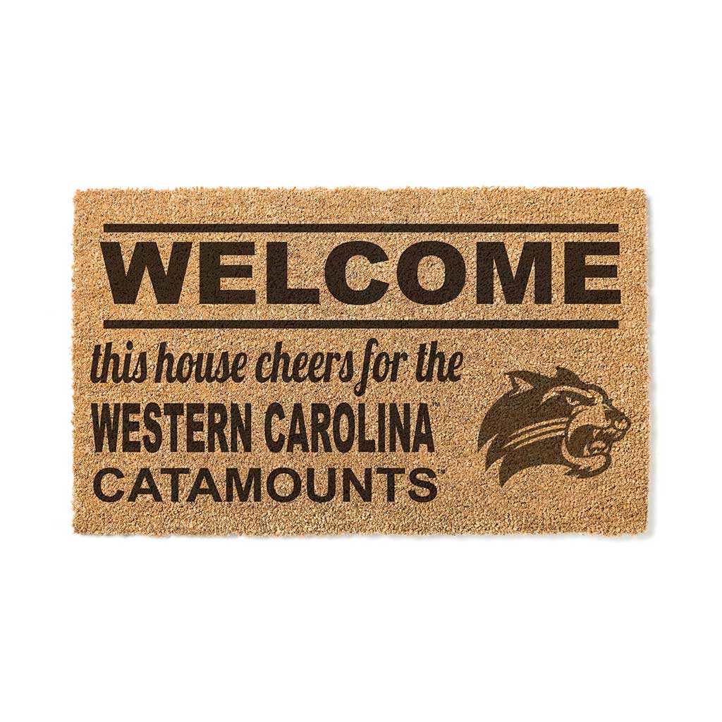 Team Coir Doormat Welcome Western Carolina Catamounts