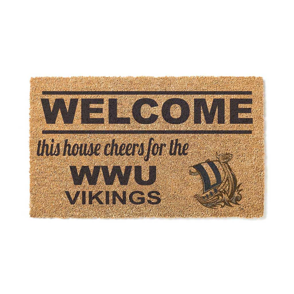 Team Coir Doormat Welcome Western Washington Vikings