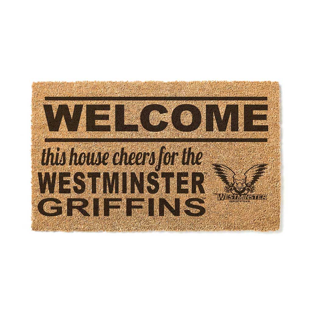Team Coir Doormat Welcome Westminster College Griffins