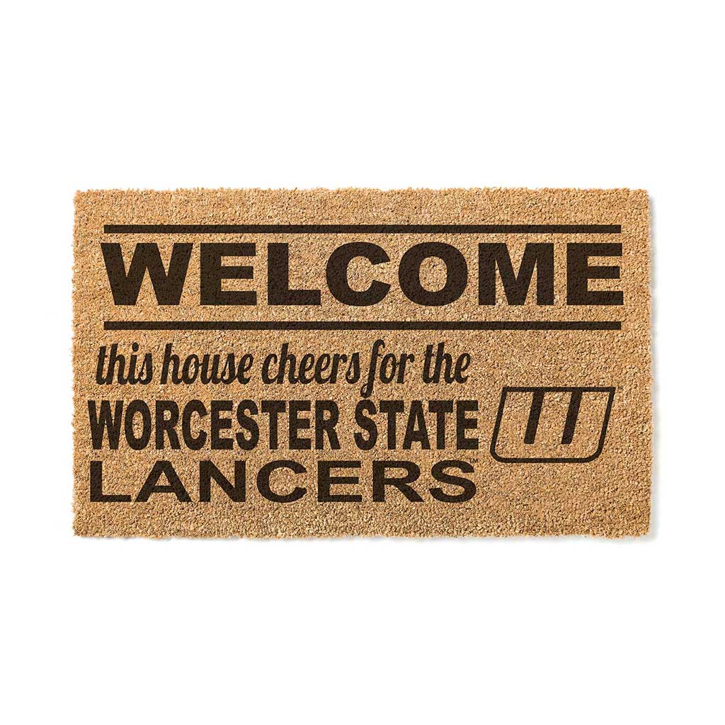 Team Coir Doormat Welcome Worcester State College Lancers