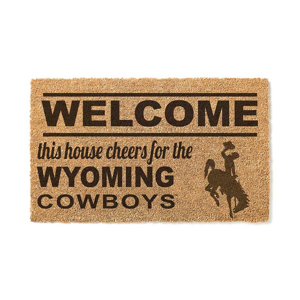 Team Coir Doormat Welcome Wyoming Cowboys