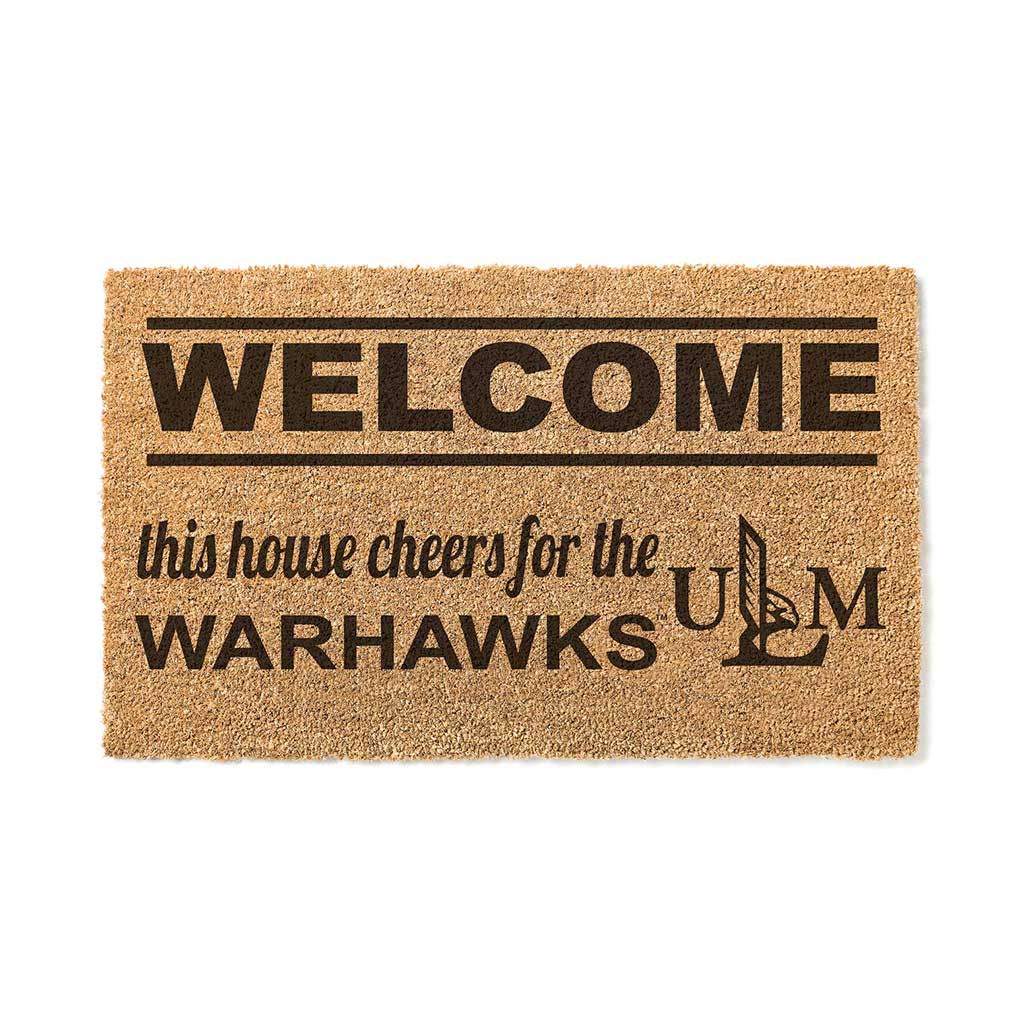 Team Coir Doormat Welcome The University of Louisiana at Monroe Warhawks