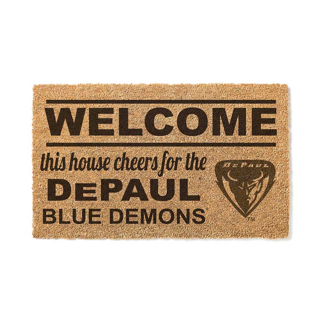 Team Coir Doormat Welcome DePaul Blue Demons