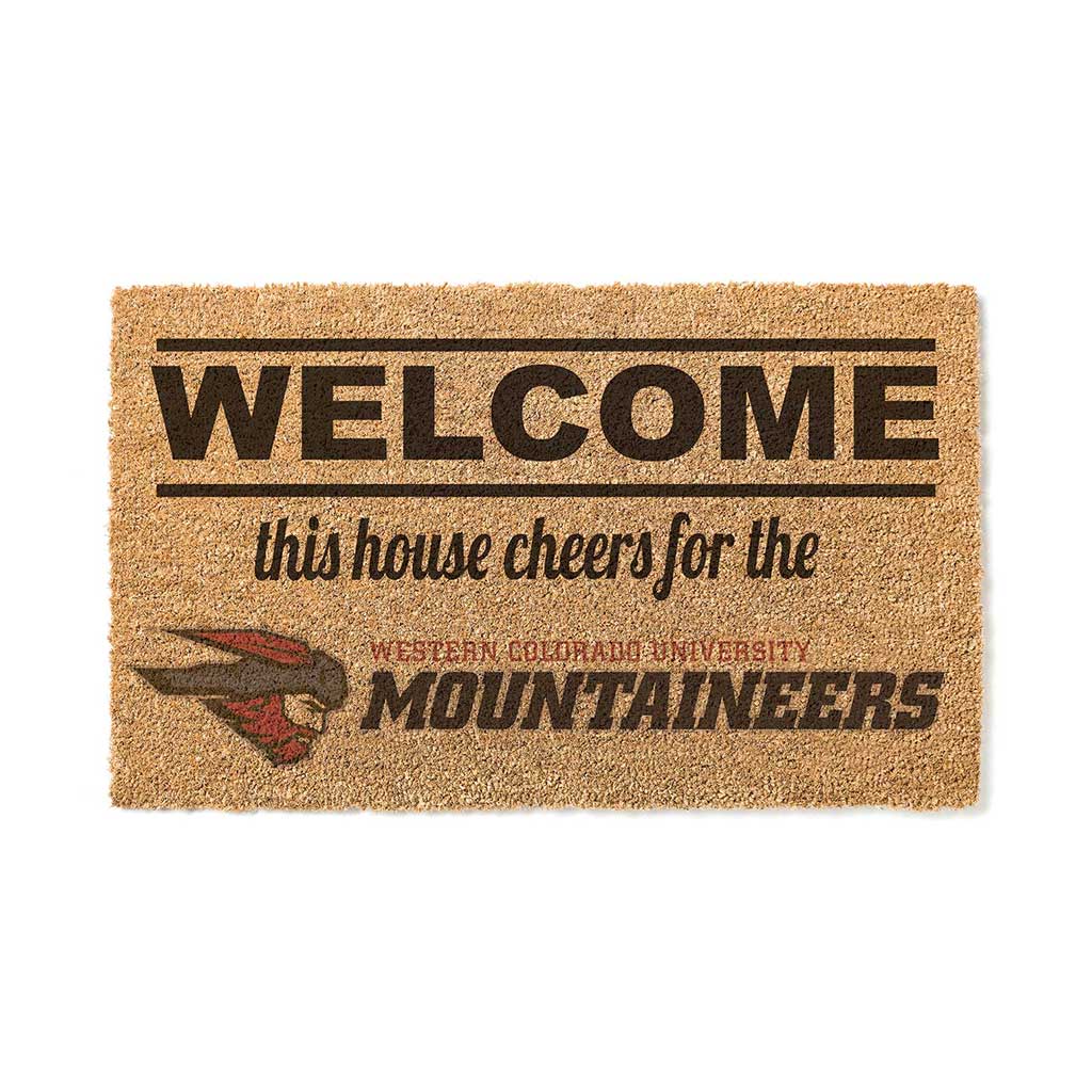 Team Coir Doormat Welcome Western State Colorado University Mountaineers
