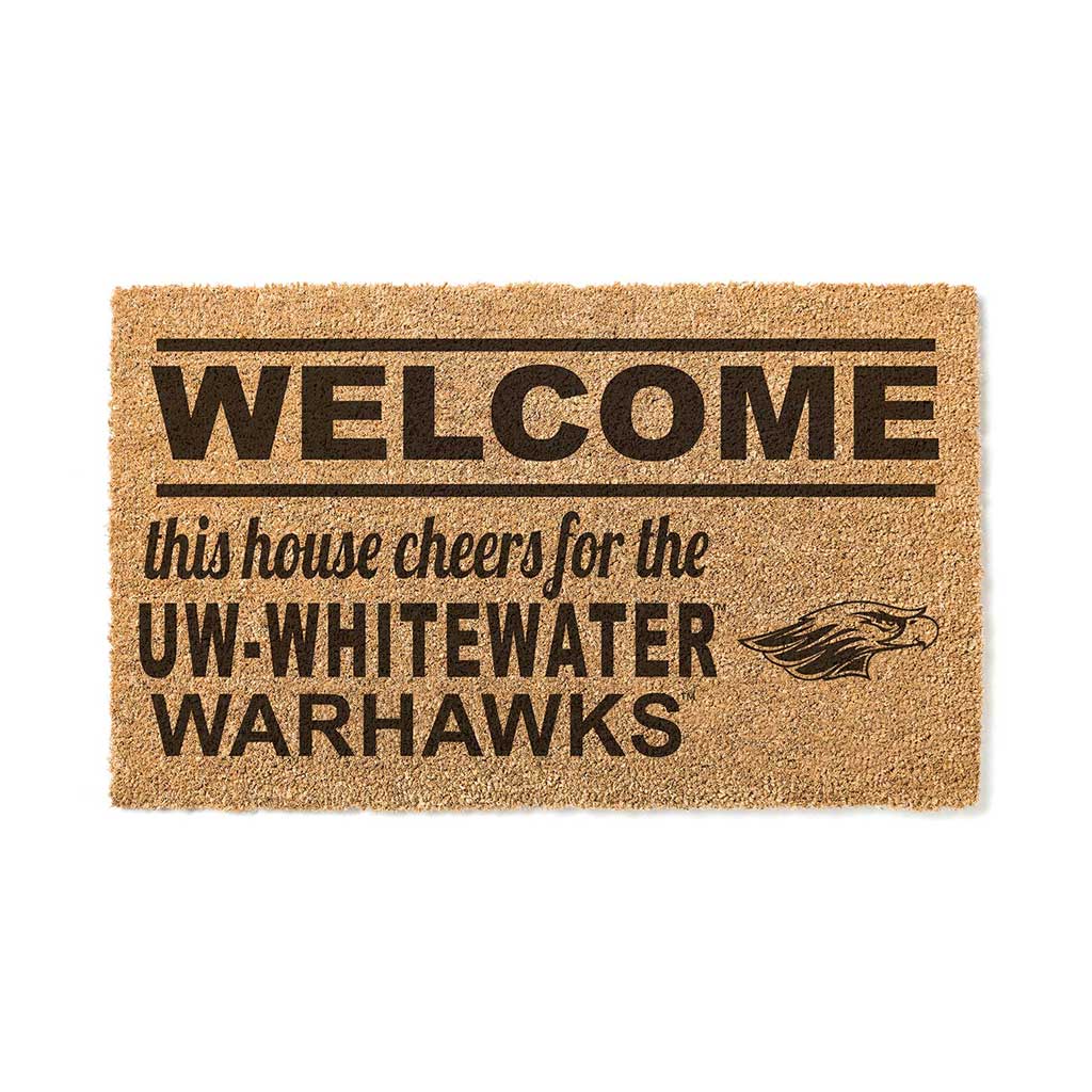 Team Coir Doormat Welcome University of Wisconsin Whitewater Warhawks