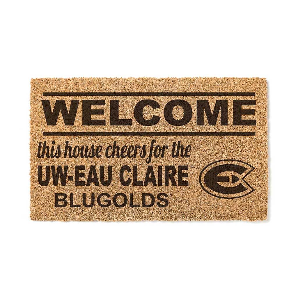 Team Coir Doormat Welcome Eau Claire University Blugolds